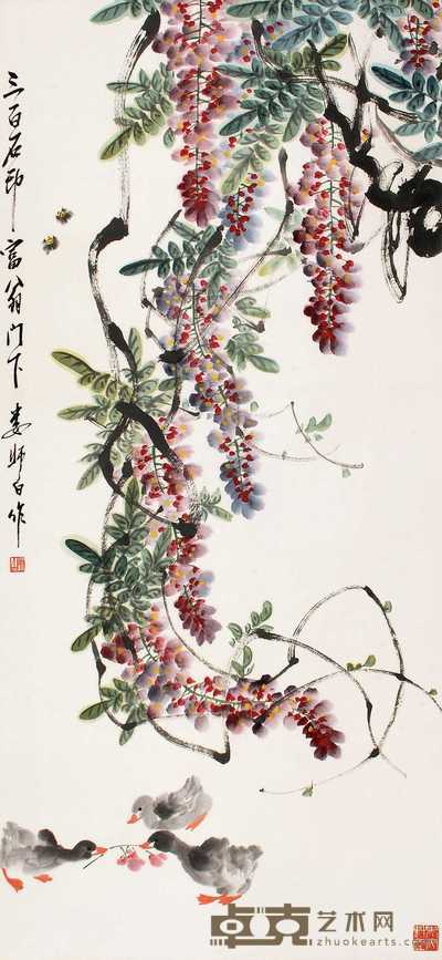 娄师白 富翁门下 立轴 134.1×63.1cm
